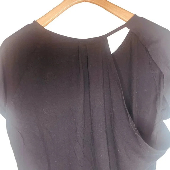 Fabletics Women's Black Whitney Open Shoulder Back Short Sleeve Athletic Shirt - Picture 9 of 12